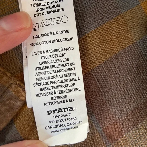 PRANA Men's Plaid Shirt Large *PRICE REDUCED* - Picture 7 of 8